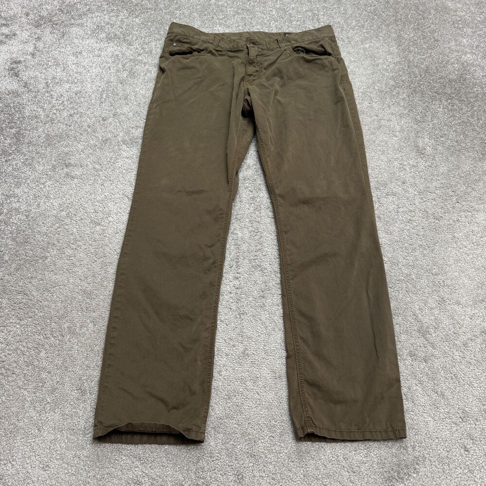 Linksoul Boardwalker Chino Pants Mens 35R Green Straight Leg 5-Pocket Cotton